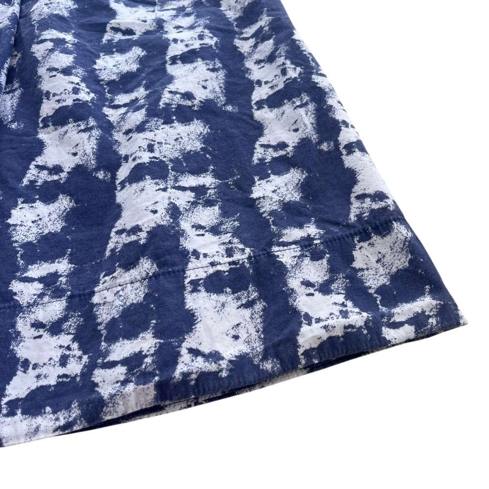 Fossil Women’s Size 12 Blue White Tie-dye Pleated Lined A-line Mini Skirt Cotton - Picture 14 of 16